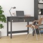 vidaXL Scrivania con Cassetti Grigia 100x50x78 cm Legno Massello Pino
