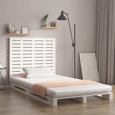vidaXL Testiera da Parete Bianca 106x3x91,5 cm Legno Massello di Pino