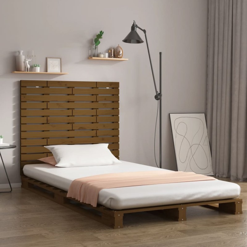 vidaXL Testiera da Parete Miele 126x3x91,5cm in Legno Massello di Pino vidaXL Testiera da Parete Miele 126x3x91,5cm in Legno Massello di Pino