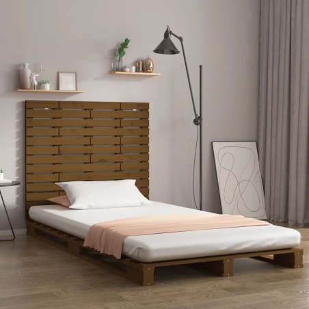 vidaXL Testiera da Parete Miele 126x3x91,5cm in Legno Massello di Pino