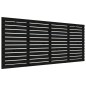 vidaXL Testiera da Parete Nera 206x3x91,5 cm in Legno Massello di Pino
