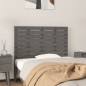 vidaXL Testiera da Parete Grigia 106x3x63 cm in Legno Massello di Pino