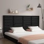 vidaXL Testiera da Parete Nera 156x3x91,5 cm in Legno Massello di Pino