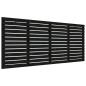 vidaXL Testiera da Parete Nera 156x3x91,5 cm in Legno Massello di Pino
