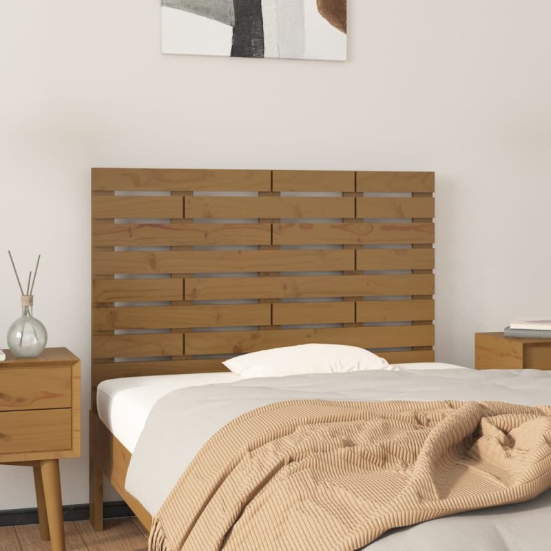 vidaXL Testiera da Parete Miele 96x3x63 cm in Legno Massello di Pino vidaXL Testiera da Parete Miele 96x3x63 cm in Legno Massello di Pino