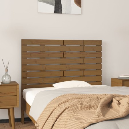 vidaXL Testiera da Parete Miele 81x3x63 cm in Legno Massello di Pino