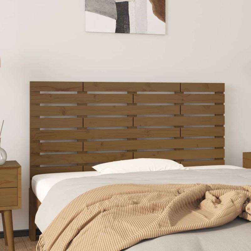 vidaXL Testiera da Parete Miele 156x3x63 cm in Legno Massello di Pino vidaXL Testiera da Parete Miele 156x3x63 cm in Legno Massello di Pino