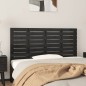 vidaXL Testiera da Parete Nera 146x3x63 cm in Legno Massello di Pino