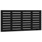 vidaXL Testiera da Parete Nera 146x3x63 cm in Legno Massello di Pino