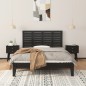vidaXL Testiera da Parete Nera 146x3x63 cm in Legno Massello di Pino