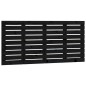 vidaXL Testiera da Parete Nera 141x3x63 cm in Legno Massello di Pino vidaXL Testiera da Parete Nera 141x3x63 cm in Legno Massello di Pino