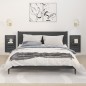 vidaXL Mensole da Letto a Parete 2 pz Grigio Legno Massello di Pino vidaXL Mensole da Letto a Parete 2 pz Grigio Legno Massello di Pino