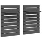 vidaXL Mensole da Letto a Parete 2 pz Grigio Legno Massello di Pino vidaXL Mensole da Letto a Parete 2 pz Grigio Legno Massello di Pino