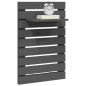 vidaXL Mensole da Letto a Parete 2 pz Grigio Legno Massello di Pino vidaXL Mensole da Letto a Parete 2 pz Grigio Legno Massello di Pino