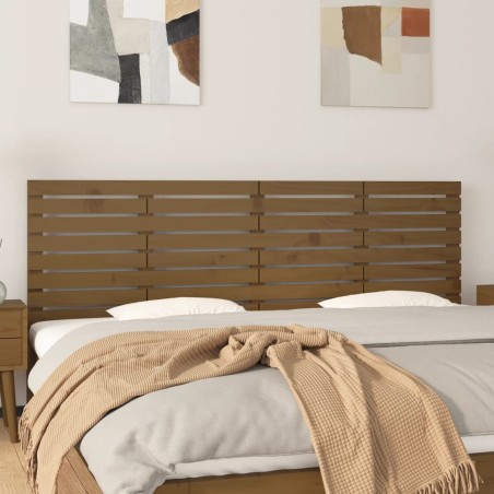 vidaXL Testiera da Parete Miele 166x3x63 cm in Legno Massello di Pino