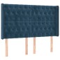 Testiera ad Orecchio Blu Scuro 163x16x118/128 cm in Velluto Testiera ad Orecchio Blu Scuro 163x16x118/128 cm in Velluto