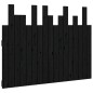 vidaXL Testiera da Parete Nera 108x3x80 cm in Legno Massello di Pino vidaXL Testiera da Parete Nera 108x3x80 cm in Legno Massello di Pino