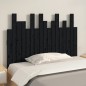 vidaXL Testiera da Parete Nera 108x3x80 cm in Legno Massello di Pino vidaXL Testiera da Parete Nera 108x3x80 cm in Legno Massello di Pino