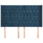 Testiera ad Orecchio Blu Scuro 163x16x118/128 cm in Velluto Testiera ad Orecchio Blu Scuro 163x16x118/128 cm in Velluto