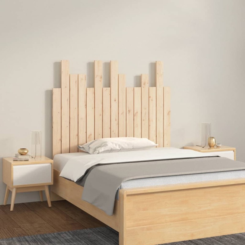 vidaXL Testiera da Parete 95,5x3x80 cm in Legno Massello di Pino vidaXL Testiera da Parete 95,5x3x80 cm in Legno Massello di Pino