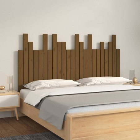 vidaXL Testiera da Parete Ambra 146,5x3x80cm in Legno Massello di Pino