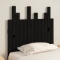vidaXL Testiera da Parete Nera 82,5x3x80 cm in Legno Massello di Pino vidaXL Testiera da Parete Nera 82,5x3x80 cm in Legno Massello di Pino