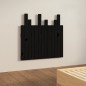 vidaXL Testiera da Parete Nera 82,5x3x80 cm in Legno Massello di Pino vidaXL Testiera da Parete Nera 82,5x3x80 cm in Legno Massello di Pino