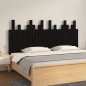 vidaXL Testiera da Parete Nera 166x3x80 cm in Legno Massello di Pino vidaXL Testiera da Parete Nera 166x3x80 cm in Legno Massello di Pino
