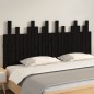 vidaXL Testiera da Parete Nera 166x3x80 cm in Legno Massello di Pino vidaXL Testiera da Parete Nera 166x3x80 cm in Legno Massello di Pino