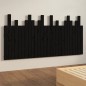 vidaXL Testiera da Parete Nera 166x3x80 cm in Legno Massello di Pino vidaXL Testiera da Parete Nera 166x3x80 cm in Legno Massello di Pino