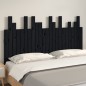 vidaXL Testiera da Parete Nera 146,5x3x80 cm in Legno Massello di Pino vidaXL Testiera da Parete Nera 146,5x3x80 cm in Legno Massello di Pino