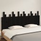 vidaXL Testiera da Parete Nera 185x3x80 cm in Legno Massello di Pino vidaXL Testiera da Parete Nera 185x3x80 cm in Legno Massello di Pino