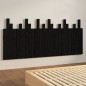 vidaXL Testiera da Parete Nera 185x3x80 cm in Legno Massello di Pino vidaXL Testiera da Parete Nera 185x3x80 cm in Legno Massello di Pino