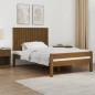 vidaXL Testiera da Parete Miele 108x3x60 cm in Legno Massello di Pino vidaXL Testiera da Parete Miele 108x3x60 cm in Legno Massello di Pino
