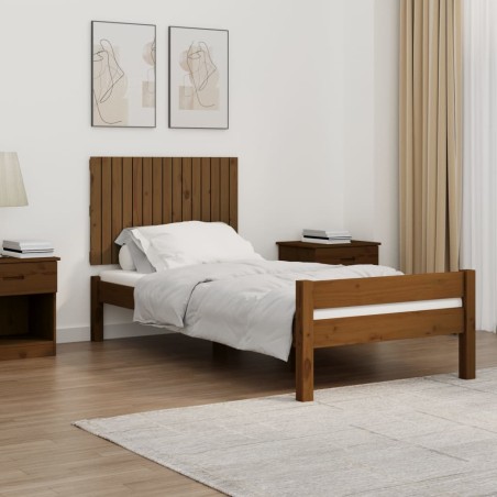 vidaXL Testiera da Parete Miele 95,5x3x60 cm in Legno Massello di Pino