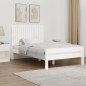 vidaXL Testiera da Parete Bianca 108x3x60 cm in Legno Massello di Pino vidaXL Testiera da Parete Bianca 108x3x60 cm in Legno Massello di Pino