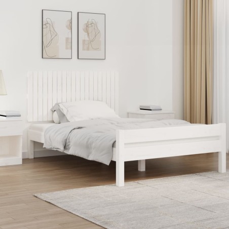 vidaXL Testiera da Parete Bianca 127,5x3x60 cm Legno Massello di Pino
