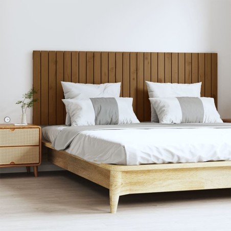 vidaXL Testiera da Parete Miele 166x3x60 cm in Legno Massello di Pino