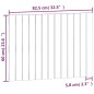 vidaXL Testiera da Parete 82,5x3x60 cm in Legno Massello di Pino vidaXL Testiera da Parete 82,5x3x60 cm in Legno Massello di Pino