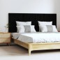 vidaXL Testiera da Parete Nera 166x3x60 cm in Legno Massello di Pino vidaXL Testiera da Parete Nera 166x3x60 cm in Legno Massello di Pino