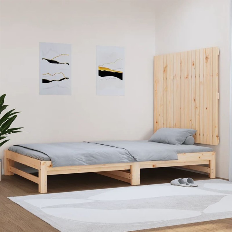 vidaXL Testiera da Parete 108x3x90 cm in Legno Massello di Pino vidaXL Testiera da Parete 108x3x90 cm in Legno Massello di Pino