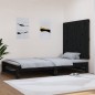 vidaXL Testiera da Parete Nera 108x3x90 cm in Legno Massello di Pino vidaXL Testiera da Parete Nera 108x3x90 cm in Legno Massello di Pino
