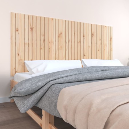 vidaXL Testiera da Parete 204x3x90 cm in Legno Massello di Pino