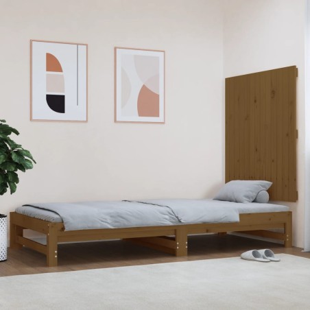 vidaXL Testiera da Parete Miele 82,5x3x90cm in Legno Massello di Pino