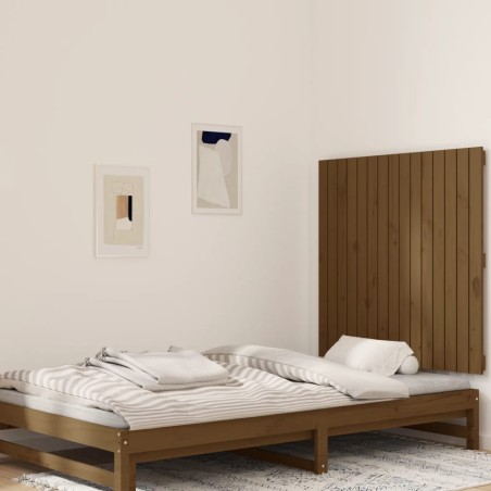 vidaXL Testiera da Parete Ambra 95,5x3x90 cm in Legno Massello di Pino