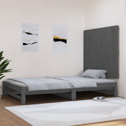 vidaXL Testiera da Parete Grigia 108x3x90 cm in Legno Massello di Pino