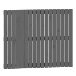 vidaXL Testiera da Parete Grigia 108x3x90 cm in Legno Massello di Pino