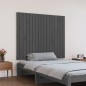 vidaXL Testiera da Parete Grigia 108x3x90 cm in Legno Massello di Pino