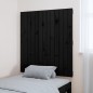 vidaXL Testiera da Parete Nera 82,5x3x90 cm in Legno Massello di Pino vidaXL Testiera da Parete Nera 82,5x3x90 cm in Legno Massello di Pino