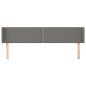 Testiera ad Orecchio Grigio Scuro 163x16x78/88 cm in Tessuto